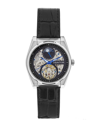 Heritor Automatic Daxton Skeleton Watch - Black
