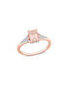 RINA LIMOR RINA LIMOR 10K ROSE GOLD 1.02 CT. TW. DIAMOND & MORGANITE RING