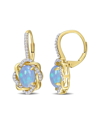 RINA LIMOR RINA LIMOR 10K 1.74 CT. TW. DIAMOND & ETHIOPIAN OPAL EARRINGS