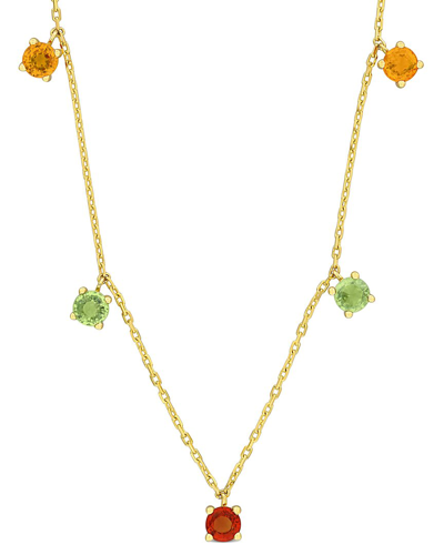 Rina Limor 10k 1.23 Ct. Tw. Multicolor Sapphire Necklace
