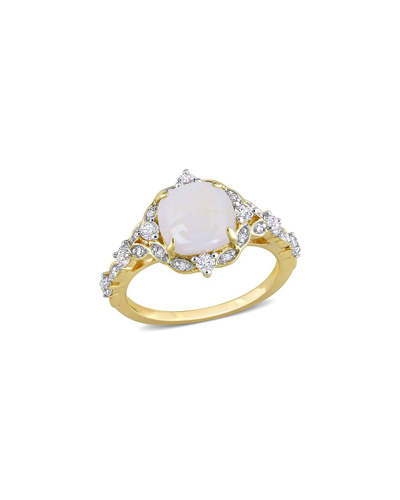 Rina Limor 10k 1.85 Ct. Tw. Diamond & Gemstone Halo Ring