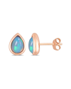 Rina Limor 10k Rose Gold 2.20 Ct. Tw. Blue Opal Studs