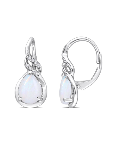 Rina Limor 10k 1.32 Ct. Tw. Diamond & Opal Earrings