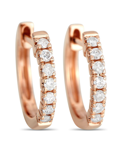 Diamond Select Cuts 14k Rose Gold 0.25 Ct. Tw. Diamond Hoops