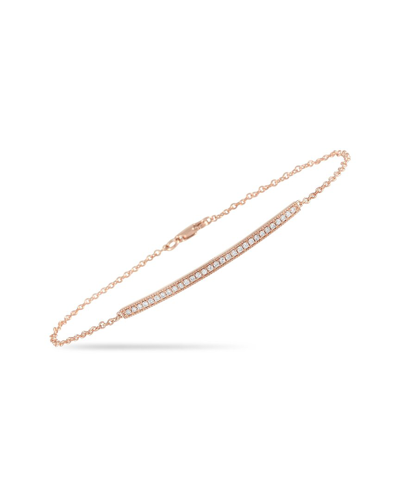Diamond Select Cuts 14k Rose Gold 0.25 Ct. Tw. Diamond Bracelet