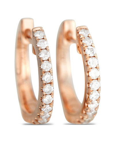 Diamond Select Cuts 14k Rose Gold 0.31 Ct. Tw. Diamond Hoops