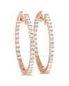 DIAMOND SELECT CUTS 14K ROSE GOLD 0.50 CT. TW. DIAMOND INSIDE-OUT HOOPS