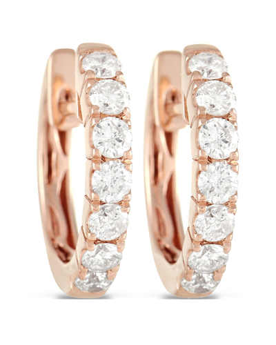 Diamond Select Cuts 14k Rose Gold 0.59 Ct. Tw. Diamond Hoops