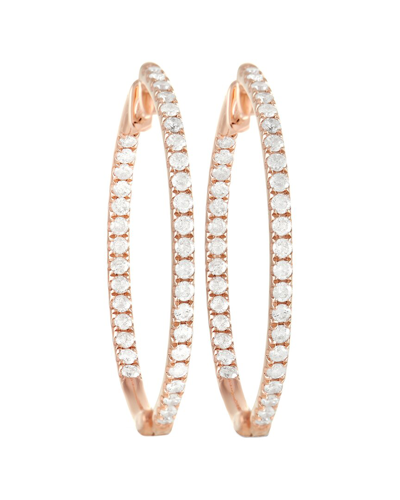 Diamond Select Cuts 14k Rose Gold 1.00 Ct. Tw. Diamond Hoops