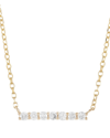 HERITAGE 14K 0.10 CT. TW. DIAMOND BAR NECKLACE (AUTHENTIC PRE-OWNED)