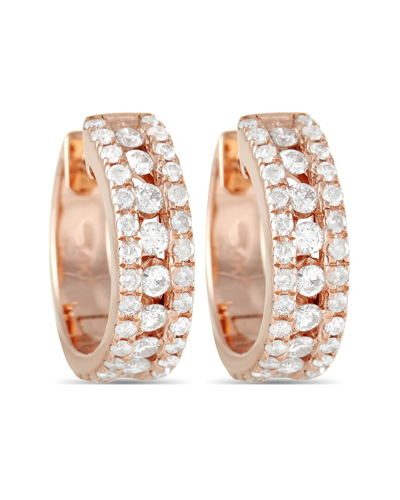 Diamond Select Cuts 14k Rose Gold 1.00 Ct. Tw. Diamond Hoops