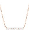 HERITAGE 14K ROSE GOLD 0.10 CT. TW. DIAMOND BAR NECKLACE (AUTHENTIC PRE-OWNED)