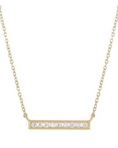 Heritage 14k 0.10 Ct. Tw. Diamond Bar Necklace