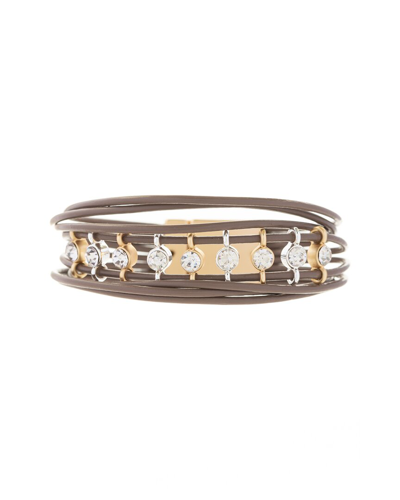 Saachi Crystal Bracelet In Brown