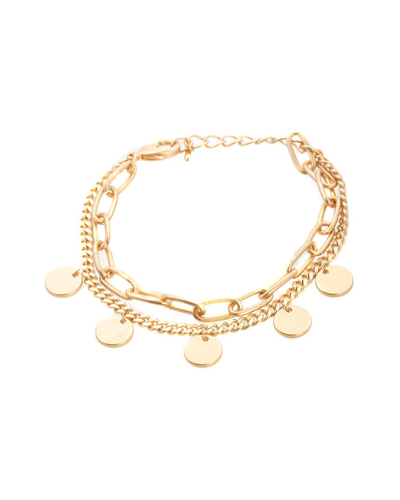Saachi Chain Link Charm Bracelet In Gold