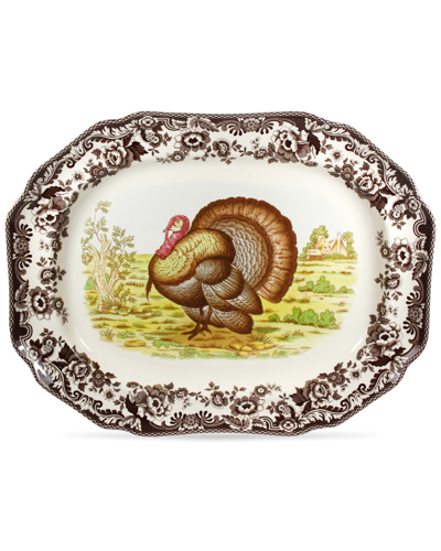 Spode Woodland 19in Octagonal Turkey Platter