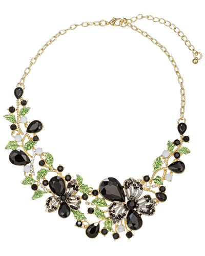 Eye Candy La Statement Collection Madison Noir Floral Statement Necklace