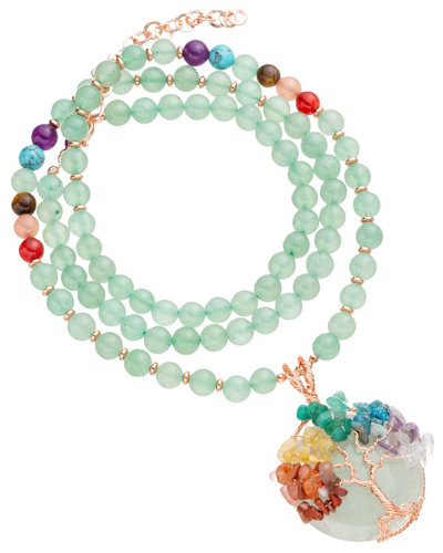Eye Candy La Statement Collection Agate Tree Of Life Necklace