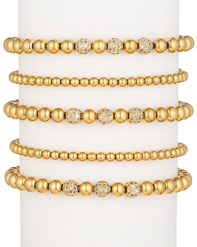 Eye Candy La The Luxe Collection Titanium Cz Sophia Stretch Bracelet Set