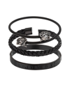 Eye Candy La Premium Collection Titanium Leo 3pc Stretch Bracelet Set