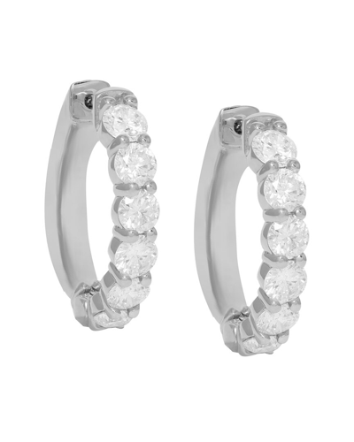 Diana M. Fine Jewelry 14k 1.00 Ct. Tw. Diamond Earrings In Silver