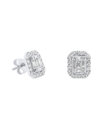 Diana M. Fine Jewelry 14k 0.75 Ct. Tw. Diamond Cluster Earrings