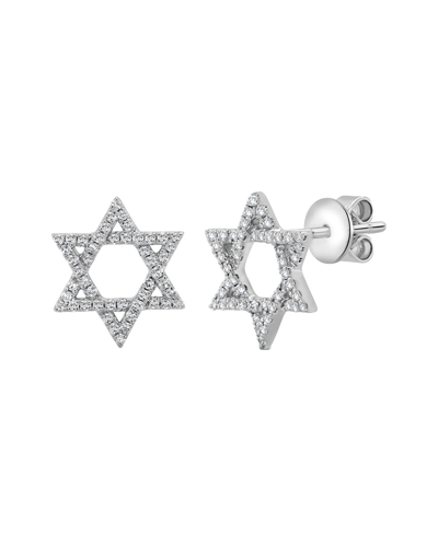 Sabrina Designs 14k 0.21 Ct. Tw. Diamond Star Of David Earrings