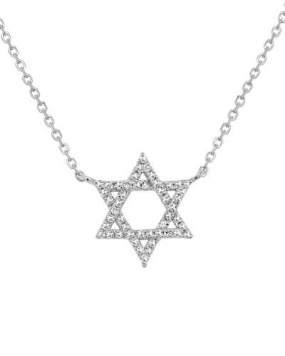 Sabrina Designs 14k 0.10 Ct. Tw. Diamond Star Of David Necklace