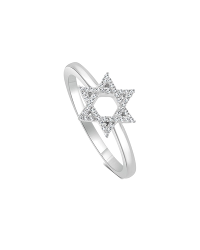 Sabrina Designs 14k 0.11 Ct. Tw. Diamond Star Of David Ring