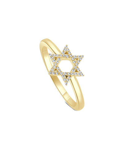 Sabrina Designs 14k 0.11 Ct. Tw. Diamond Star Of David Ring