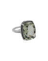 Tiramisu Silver 8.60 Ct. Tw. Green Amethyst Ring