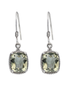 Tiramisu Silver 5.64 Ct. Tw. Green Amethyst Earrings