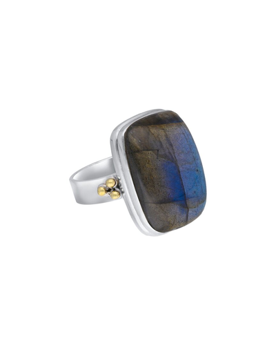 Tiramisu Silver 21.75 Ct. Tw. Labradorite Ring