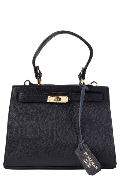 Persaman New York Grained Top-handle Bag In Black