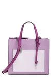 Marc Jacobs Mini Grind Colorblock Leather Tote Bag In Regal Orchid Multi
