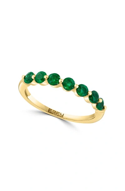 Effy 14k Yellow Gold Emerald Ring In Green