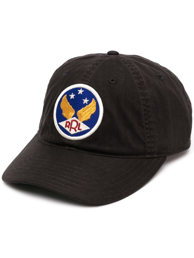 Ralph Lauren Rrl Logo Patch Cap In Black