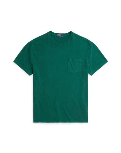 Polo Ralph Lauren Classic Fit Jersey Pocket T-shirt Man T-shirt Emerald Green Size Xxl Cotton