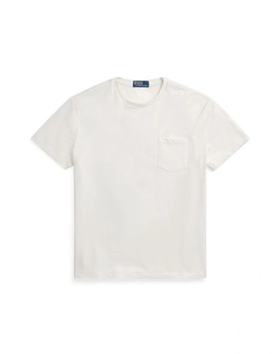 Polo Ralph Lauren Classic Fit Jersey Pocket T-shirt Man T-shirt Ivory Size Xs Cotton In White