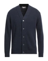 Daniele Fiesoli Man Cardigan Navy Blue Size L Cashmere