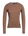 V2® Brand V2 Brand Man Sweater Camel Size S Viscose, Nylon In Beige