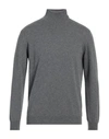 Kangra Cashmere Kangra Man Turtleneck Lead Size 42 Wool In Grey