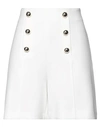 Simona Corsellini Woman Shorts & Bermuda Shorts Ivory Size 6 Polyester, Viscose, Cotton, Elastane In White