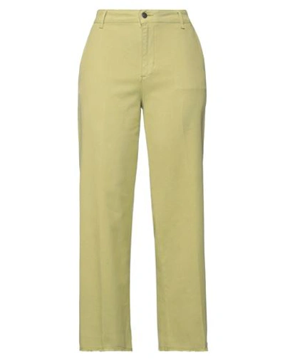 Cigala's Woman Pants Sage Green Size 31 Lyocell, Cotton, Elastane