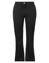 Manila Grace Woman Denim Pants Black Size 28 Cotton, Elastane In Black