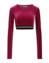 Versace Jeans Couture Woman Top Mauve Size 4 Polyester, Elastane In Purple