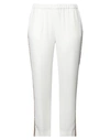 Blue Les Copains Woman Pants White Size 10 Polyester, Elastane In White