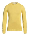 Rossopuro Man Sweater Yellow Size 4 Cotton