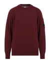 C.p. Company C. P. Company Man Sweater Burgundy Size 40 Wool, Polyamide In Red