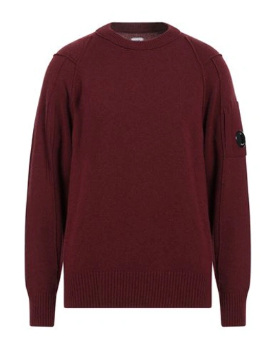 C.p. Company C. P. Company Man Sweater Burgundy Size 40 Wool, Polyamide In Red